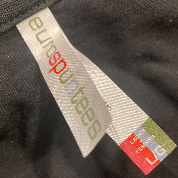 NWOT ladies large black long sleeve T-shirt - Picture 2 of 2